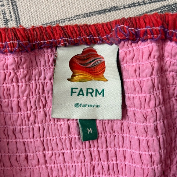 Farm Rio Anthropologie Colorful Embroidered Stripe Ruffle Mini Skirt Size Medium - Picture 7 of 10